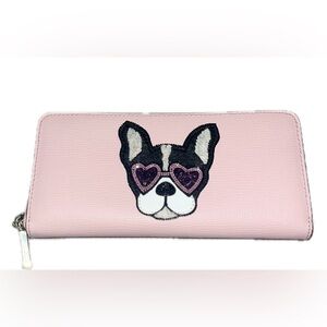 Kate Spade New York Dog Sylvia Francois Slim Pink Continental Wallet